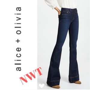 Alice + Olivia Kayleigh Bell Bottom Jeans
